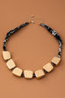 HANDMADE SCARF NECKLACE-IRREGULAR GOLD SQUARE | 80N92492