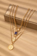 LAYER CELESTIAL CROSS BLUE STONE CHARM NECKLACE | 80N92501