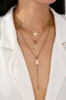 LAYER CELESTIAL CROSS SUN TOGGLE CHARM NECKLACE | 80N92500