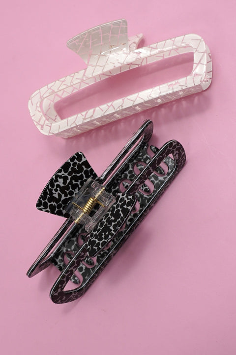 JUMBO OPEN RECTANGLE HAIR CLAW CLIPS | 40H1023