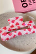 VALENTINE'S GIFT RECTANGLE HEART HAIR CLAW CLIPS | 40H1025