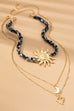 CHARM NECKLACE-TRIPLE LAYER SUNBLAST HEART | 80N92522