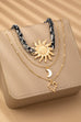 CHARM NECKLACE-TRIPLE LAYER SUNBLAST HEART | 80N92522