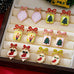 Holiday Enamel Bow & Christmas Charm Drop Earrings|80E63590