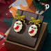 Holiday Enamel Bow & Christmas Charm Drop Earrings|80E63590