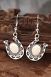WESTERN HORSESHOE NATURAL STONE DROP EARRINGS | 40E436