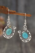 WESTERN HORSESHOE NATURAL STONE DROP EARRINGS | 40E436