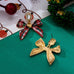 Tartan Plaid Bow & Pearl Crystal Drop Earrings | 80E63571