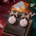 Vintage Botanical Christmas Ornament Bow Earrings | 80E63594