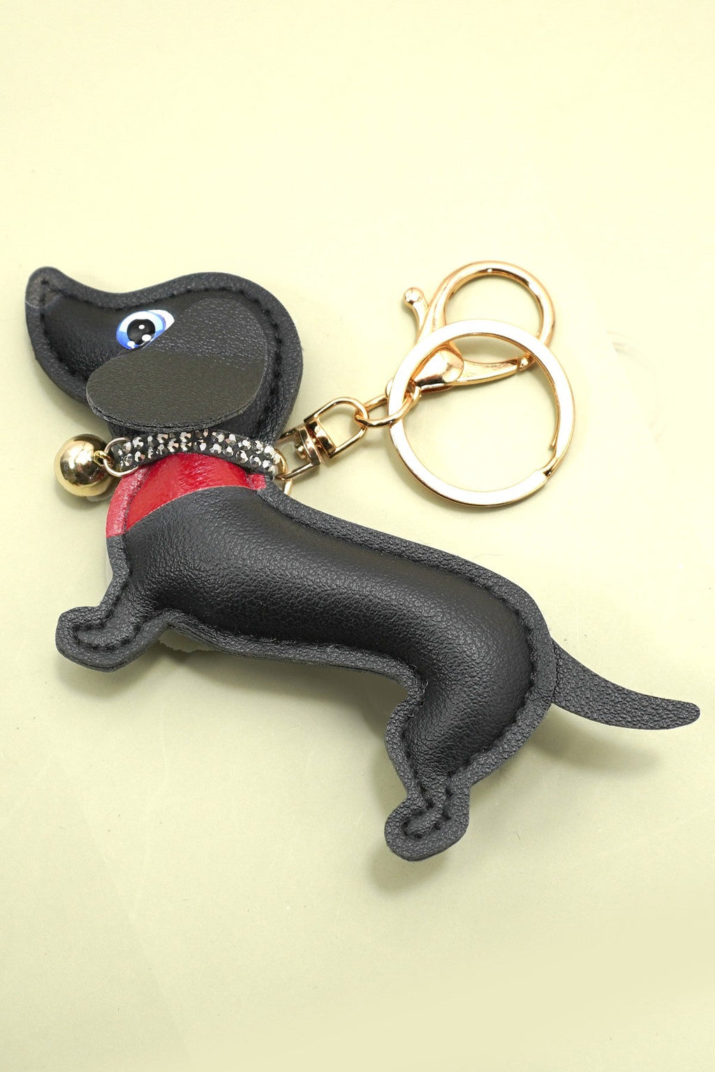 BAG CHARM KEY CHAIN - VEGAN LEATHER DOG | 40KC165