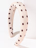 POKA DOT PUFFED SPA HEADBAND HAIR BAND | 40HB189