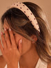 POKA DOT PUFFED SPA HEADBAND HAIR BAND | 40HB189