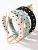 POKA DOT PUFFED SPA HEADBAND HAIR BAND | 40HB189