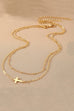 18K STAINLESS STEEL TARNISH FREE CROSS NECKLACE | 40NK9614