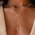 18K STAINLESS STEEL TARNISH FREE Y NECKLACE | 40NK9618