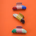 COLOR BLOCK PATCHWORK POLKA DOT HAIR CLAW CLIPS | 40H1241