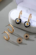 HUGGIE BALL STUD FLORAL DROP PEARL TRIO EARRINGS | 80E61515