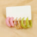 MULTI CLASSIC ACRYLIC HOOP TRIO EARRINGS | 40E446