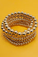 CLASSIC MULTI BALL CHAIN BEAD STRETCHABLE BRACELET | 40B5203