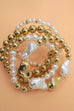 MULTI BALL PEARL CHAIN STRETCHABLE BRACELET | 40B5204