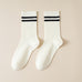 WOMAN STRIPE HALF CREW THROWBACK COTTON SOCKS | 40S02076