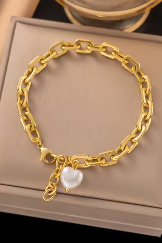 18K STAINLESS STEEL TARNISH FREE PEARL BRACELET | 40B5209