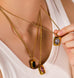 18K STAINLESS STEEL TARNISH FREE RHINE NECKLACE | 40NK9635