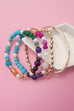 MULTI COLORED GLASS BEADED BRACELET | 40B5216