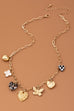 CHARM NECKLACE-HEARTS CHECKER RHINESTONE | 80N92651