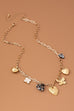 CHARM NECKLACE-HEARTS CHECKER RHINESTONE | 80N92651