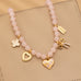 BEADED CHARM NECKLACE-HEART BOW CLOVER | 80N92632