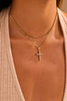 18K STAINLESS STEEL TARNISH FREE CROSS NECKLACE | 40NK9674