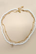 18K STAINLESS STEEL TARNISH FREE LAYERED NECKLACE | 40NK9648