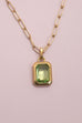 18K STAINLESS STEEL TARNISH FREE SQUARE NECKLACE | 40NK9653