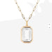 18K STAINLESS STEEL TARNISH FREE SQUARE NECKLACE | 40NK9653