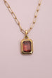 18K STAINLESS STEEL TARNISH FREE SQUARE NECKLACE | 40NK9653