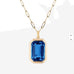 18K STAINLESS STEEL TARNISH FREE SQUARE NECKLACE | 40NK9653