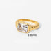 18K STAINLESS STEEL TARNISH FREE  RHINESTONE RINGS | 40R135