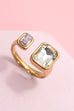 18K STAINLESS STEEL TARNISH FREE  RHINESTONE RINGS | 40R137