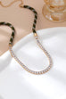 BOHO HALF RHINESTONE CORDED ROPE  NECKLACE | 80N92660