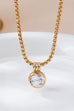 ROUND ZIRCON PENDANT NECKLACE | 80N92678
