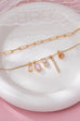 Crystal Cluster Charm Double-Layer Necklace | 80N92679
