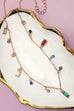 Rainbow Stone Dangle Necklace | 40NK9657