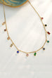 Rainbow Stone Dangle Necklace | 40NK9657