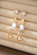 Trio Gold-Tone Pearl & Crystal Earring Set | 80E61609