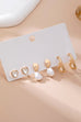 Trio Gold-Tone Pearl & Crystal Earring Set | 80E61609
