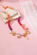 Pastel Beaded Bow Heart Flower Charm Necklace | 80N92704