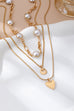 Multi Layered Pearl & Heart Necklace | 80N92694