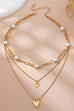 Multi Layered Pearl & Heart Necklace | 80N92694