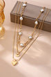 Multi Layered Pearl & Heart Necklace | 80N92694